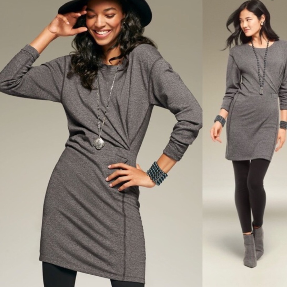 CABI PUT ON GRAY OBSIDIAN DRESS